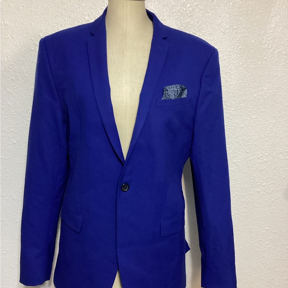 Zara Man royal blue blazer jacket size 42 - Picture 3 of 9